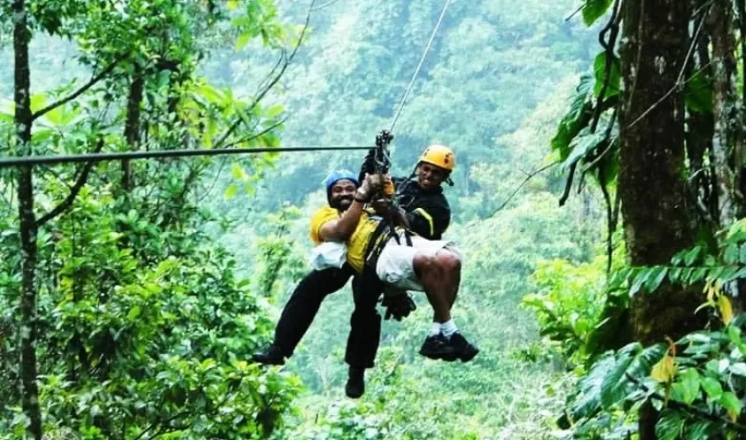 Zip-lining in Nyungwe National Park