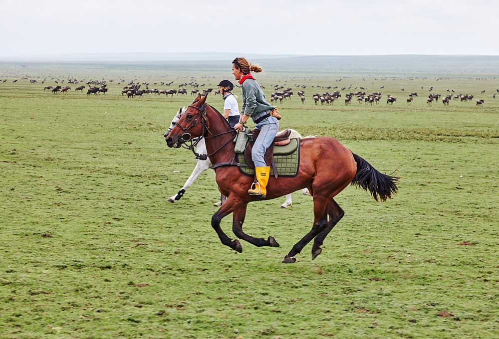 Horse riding in Arusha National Park