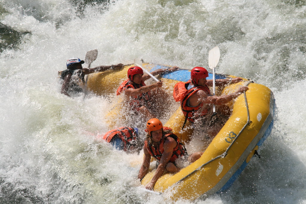 White water rafting in River Zambezi