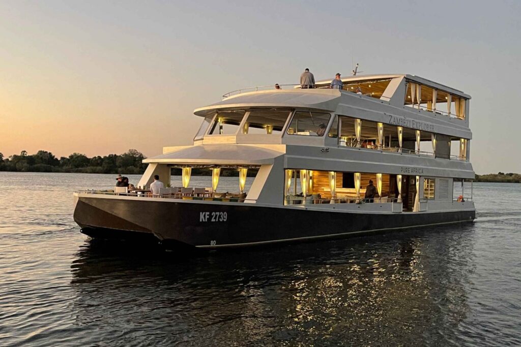 Sunset Boat cruise at Victoria falls