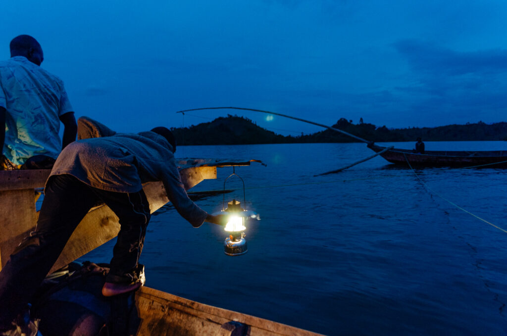 Night fishing on Lake Kivu